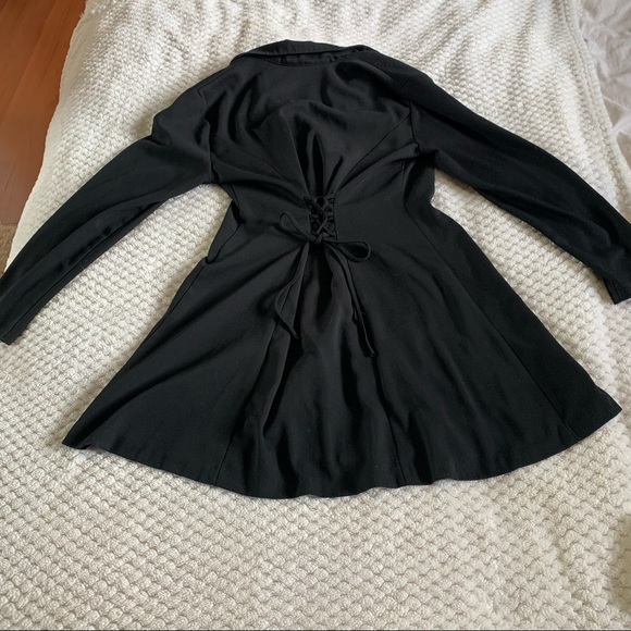 Black Blazer Dress Size 9 Smart Set 99s Retro - Picture 11 of 13